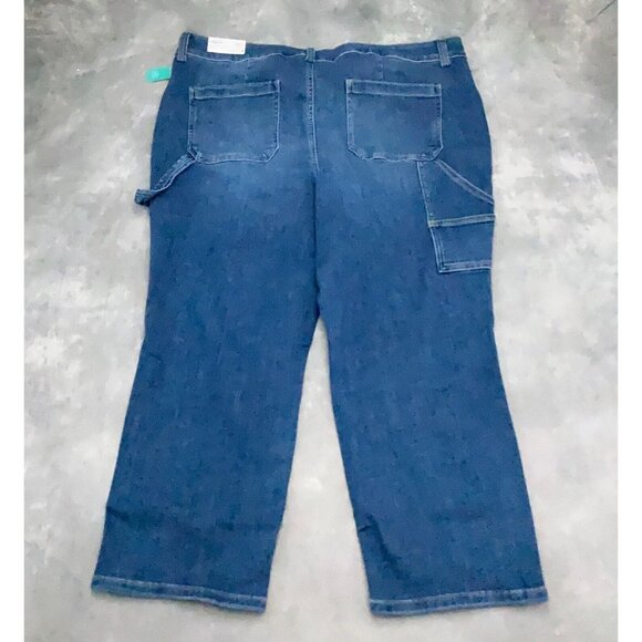 Maurices Edgely Jeans Women 24W Blue Carpenter Ankle Cotton‎ Recycled Poly NWT - Picture 12 of 15
